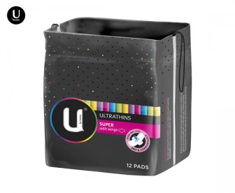 U by Kotex 高洁丝U牌 超薄护翼卫生巾 超强吸收款 12片装 不含荧光剂 U by Kotex 高洁丝U牌 超薄护翼卫生巾 超强吸收款 12片装 不含荧光剂